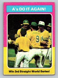 1975 TOPPS '74 World Series A's Do It Again Reggie Jackson Baseball Card - EX