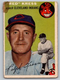 1954 Topps Red Kress Baseball Card - Poor