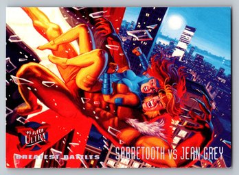 1995 Fleer Ultra X-Men Sabretooth Vs Jean Grey Trading Card - Mint