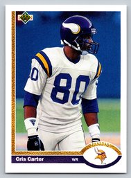 1991 Upper Deck Cris Carter Football Card - Mint