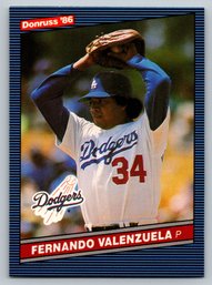 1986 Donruss Fernando Valenzuela Baseball Card - Mint