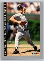 1993 Fleer Dave Righetti Baseball Card - Mint