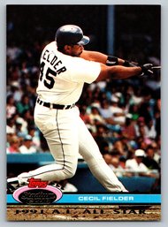 1991 Topps Stadium Club Dome Cecil Fielder Baseball Card - Mint