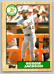 1987 Topps Traded Reggie Jackson Baseball Card - Mint