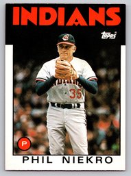 1986 Topps Traded Phil Niekro Baseball Card - Mint