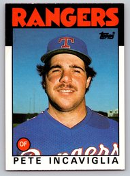 1986 Topps Traded Pete Incaviglia Rookie Baseball Card - Mint