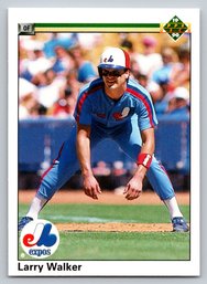 1990 Upper Deck Larry Walker Rookie Baseball Card - Mint
