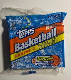 1992-93 TOPPS Jumbo Unopened Sealed Series 2 NBA Basketball Cards - Mint