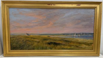 JUDY HARMON Cape Cod Framed Oil On Canvas Painting