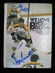 Ed Johnston Don Marcotte Boston Bruins Signed Hockey Book