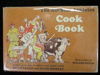 Rare 1965 All-Star Athletes Cook Book With Willard Mullin Illustrations