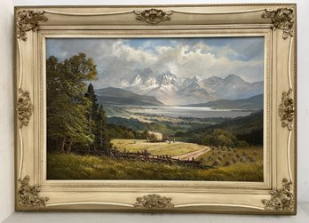 Large Framed Oil On Canvas Painting By JOSEPH GLOTZER -Cape Cod Artist