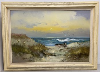 Large Framed Oil On Canvas Painting By KARL NEUMANN (1891-1985)