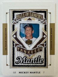 2003 Upper Deck Mickey Mantle HOF Patch Collection Yankees Excellent