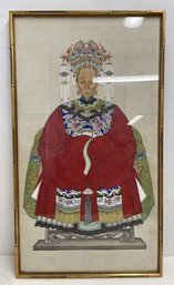 Framed Antique Chinese Ancestry Painting
