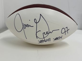 Jarvis Green Signed Autographed Wilson NFL Football Super Bowl Inscription