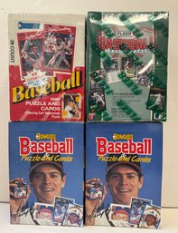 (4) 1980-90s Topps Donruss Fleer Baseball Card Factory Sealed Hobby Box Lot