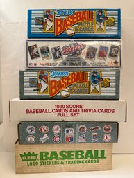 (6) 1980s-90s Factory Sealed Complete Baseball Card Sets