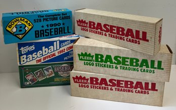 (6) 1980s-90s Factory Sealed Baseball Card Complete Set Lot -#3