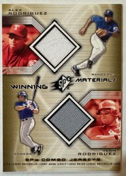 2002 Upper Deck Alex Rodriguez Pudge Dual Relic Baseball Card EX/NM