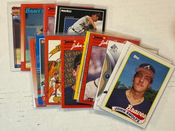 (21) 1980s-90s John Smoltz Baseball Card Atlanta Braves Rookie Lot Near Mint