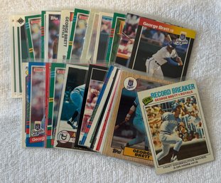 (29) 1970s-90s George Brett Baseball Card Kansas City Royals Card Lot Excellent - Near Mint