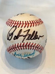 Baseball Signed By (9) Hall Of Famers And Stars W/ Bob Feller Mel Allen