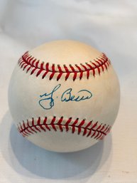 Yogi Berra Signed Autographed Gene Budig American League Baseball