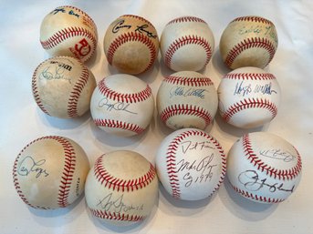 (12) Signed Autographed Baseball Lot W/ Hall Of Famers - Cool Papa Bell