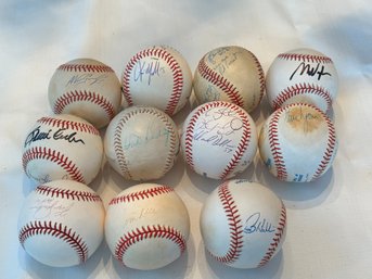 (11) Boston Red Sox Greats Autographed Baseball Lot