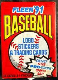 1991 Fleer Baseball Card Sealed Unopened Pack