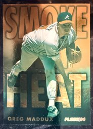 1994 Fleer Smoke N Heat Greg Maddux Insert Baseball Card - MINT