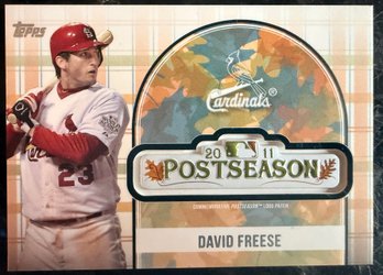 2018 Topps Update Series  Postseason Logo David Freese Insert Baseball Card - MINT