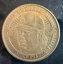 1997 Pinnacle Mint Collection Brass Baseball Coin Mike Piazza - MINT