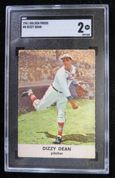 1961 Golden Press Dizzy Dean Baseball Card SGC 2