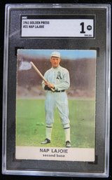 1961 Golden Press Nap Lajoie Baseball Card SGC 1