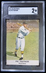 1961 Golden Press Pie Traynor Baseball Card SGC 2