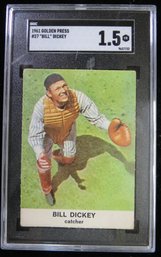1961 Golden Press Bill Dickey Baseball Card SGC 1.5