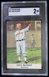 1961 Golden Press John McGraw Baseball Card SGC 2