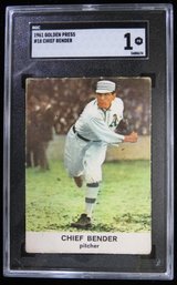 1961 Golden Press Chief Bender Baseball Card SGC 1