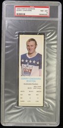 1970 Dad's Cookie's Gerry Cheevers Hockey Card PSA 8 NM-MT