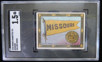 1910 Murad T51 University Of Missouri Tobacco Card SGC 1.5