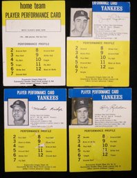 (4) 1964 Challenge The Yankees Board Game Card Lot