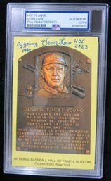 Vern Law Signed Autographed Gold Hall Of Fame Plaque Postcard - PSA