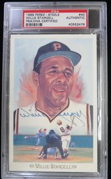Willie Stargell (D. 2001) Signed Autographed Perez Steele Baseball Postcard - PSA