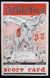 1940 Philadelphia Athletics Vs Yankees Baseball Program - Joe Dimaggio