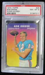 1970 Topps Super Glossy Bob Griese Football Card PSA 8 NM-MT