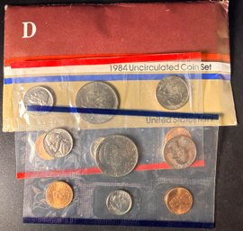 1984 P&D United States Mint Set With Kennedy Half Dollar