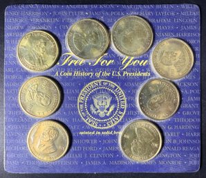 (8) 1997 Readers Digest Presidential Medal Set On Card - MINT