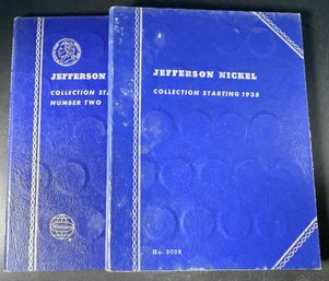 (2) 1938-1973 United States Jefferson Nickel Albums With Silver Nickel Complete Set